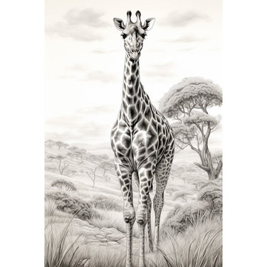 Giraffe Drawing Canvas